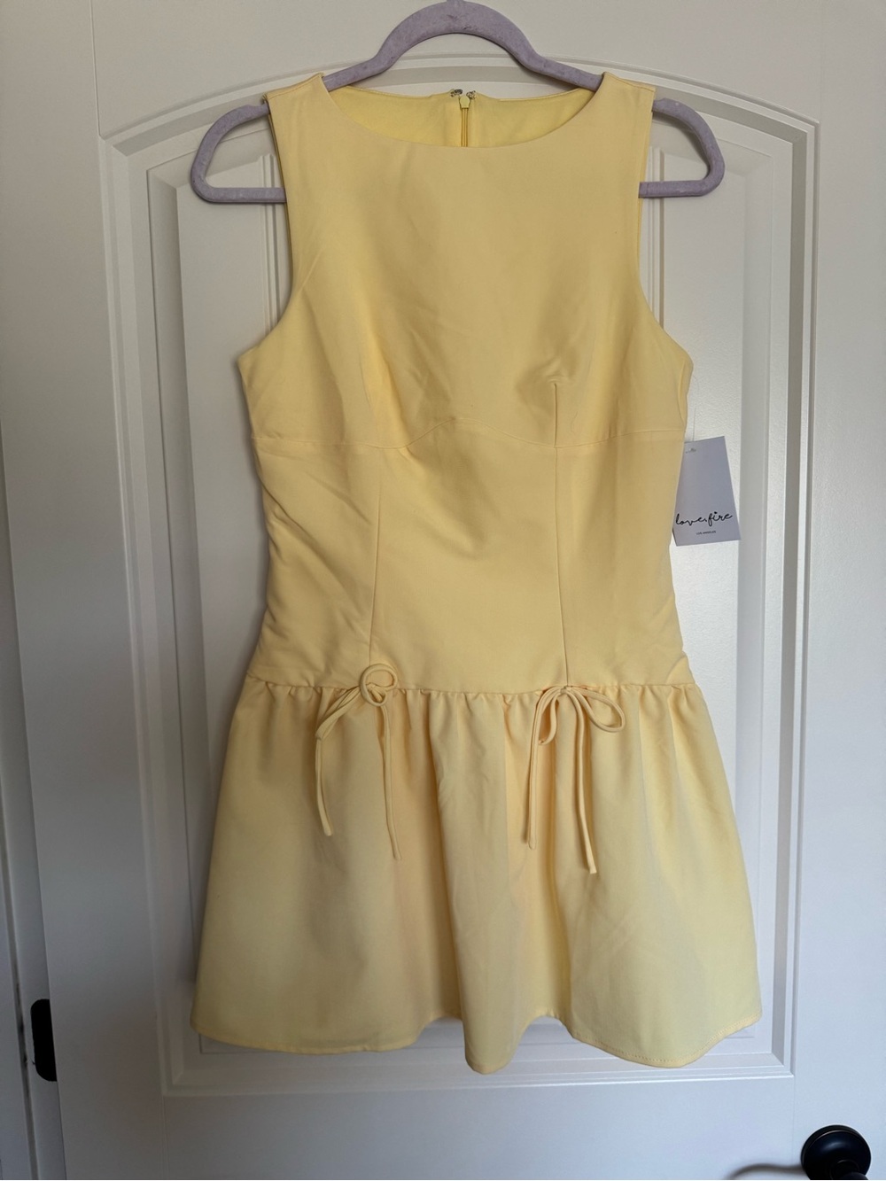 Yellow Sleeveless Drop-Waist Dress